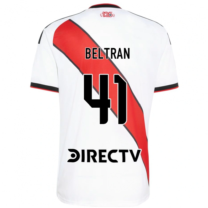 Danxen Homem Camisola Santiago Beltrán #41 Vermelho Branco Preto Principal 2026/27 Camisa