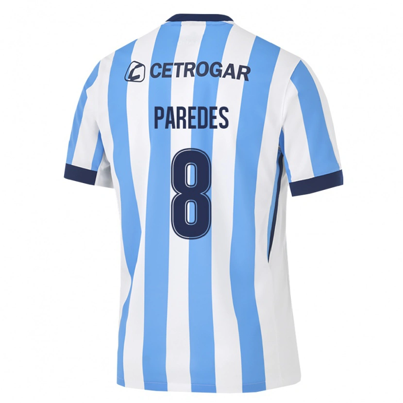 Danxen Homem Camisola Máximo Paredes #8 Azul Claro Branco Preto Principal 2026/27 Camisa