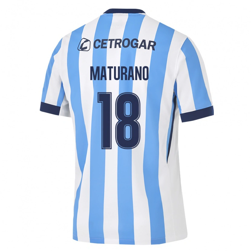 Danxen Homem Camisola Agustina Maturano #18 Azul Claro Branco Preto Principal 2026/27 Camisa