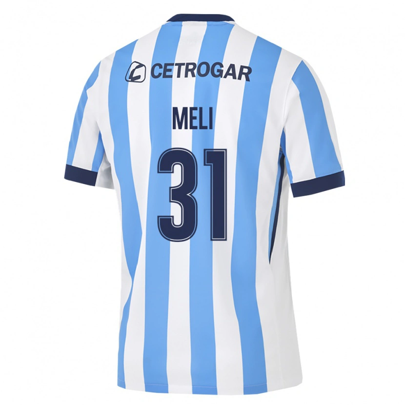 Danxen Homem Camisola Marcelo Meli #31 Azul Claro Branco Preto Principal 2026/27 Camisa