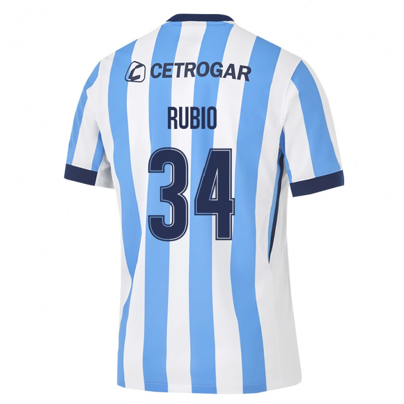 Danxen Homem Camisola Tobías Rubio #34 Azul Claro Branco Preto Principal 2026/27 Camisa