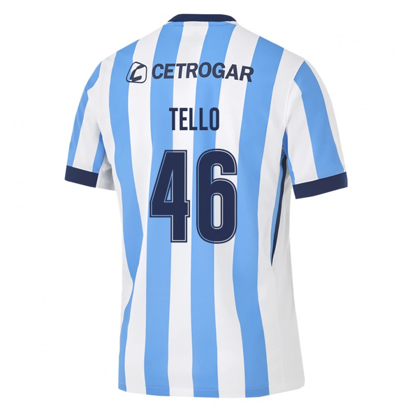 Danxen Homem Camisola Alejandro Tello #46 Azul Claro Branco Preto Principal 2026/27 Camisa