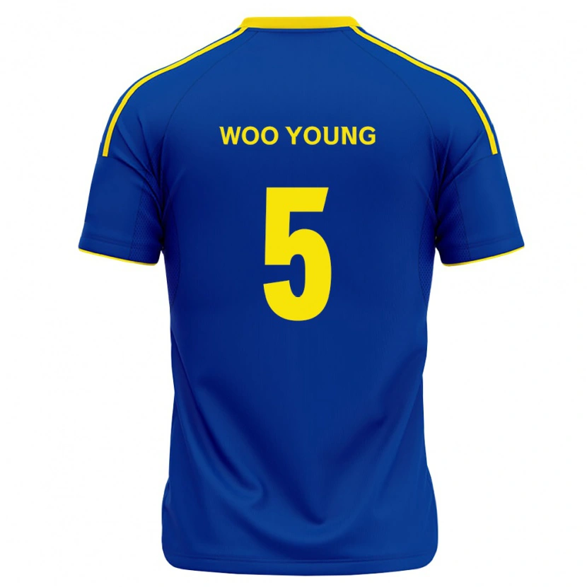 Danxen Homem Camisola Woo-Young Jung #5 Azul Real Amarelo Principal 2026/27 Camisa