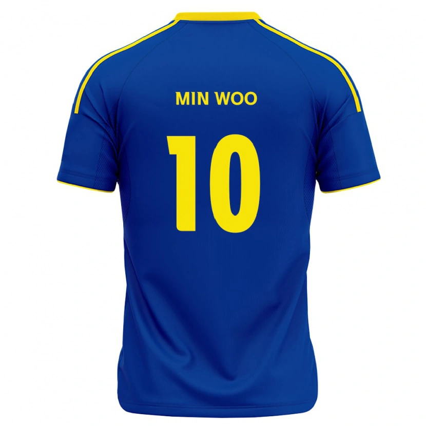 Danxen Homem Camisola Min-Woo Kim #10 Azul Real Amarelo Principal 2026/27 Camisa