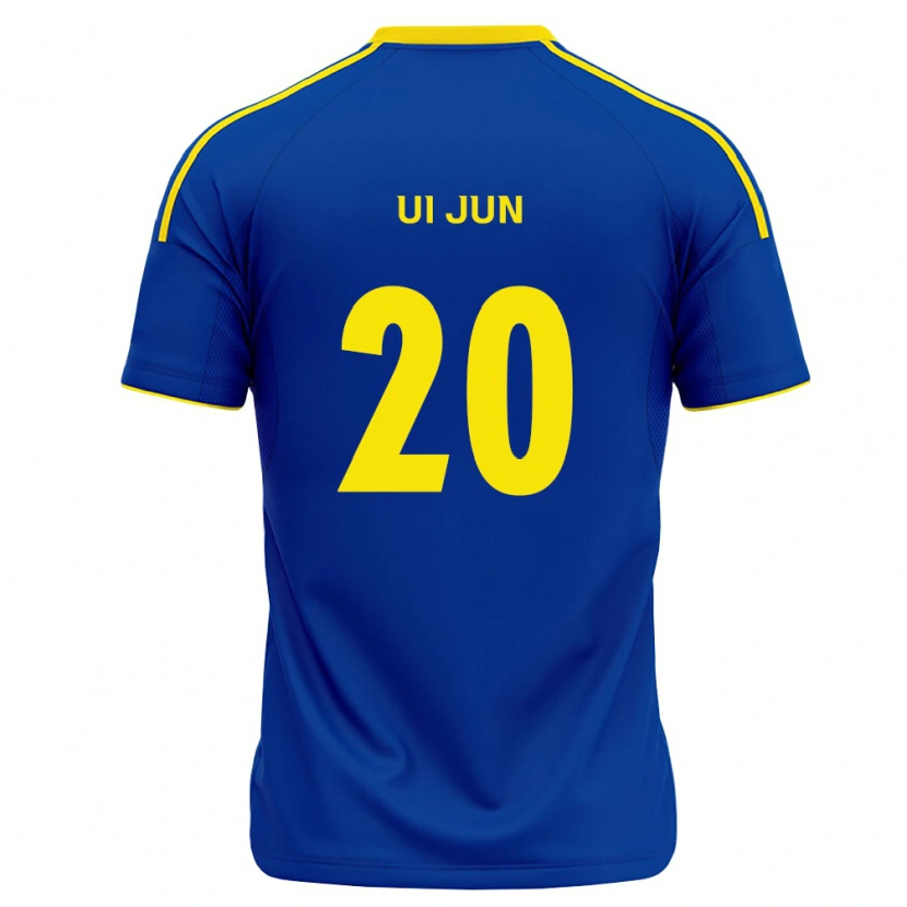 Danxen Homem Camisola Ui-Jun Hwang #20 Azul Real Amarelo Principal 2026/27 Camisa