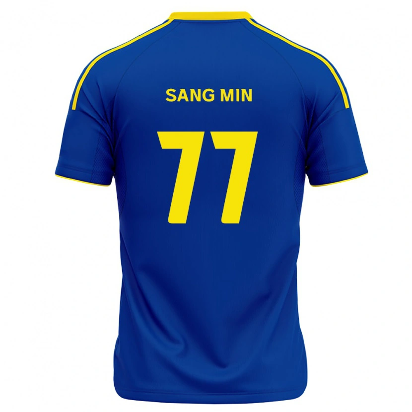 Danxen Homem Camisola Sang-Min Sim #77 Azul Real Amarelo Principal 2026/27 Camisa