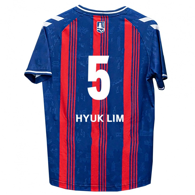 Danxen Homem Camisola Hyuk Lim #5 Azul Vermelho Branco Principal 2026/27 Camisa