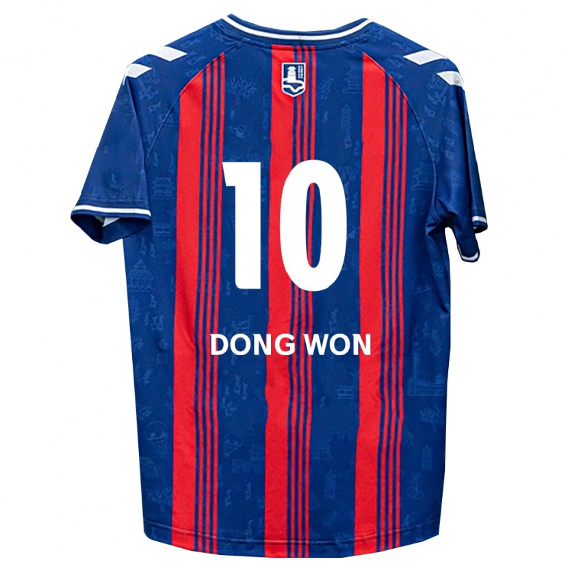 Danxen Homem Camisola Dong-Won Ji #10 Azul Vermelho Branco Principal 2026/27 Camisa