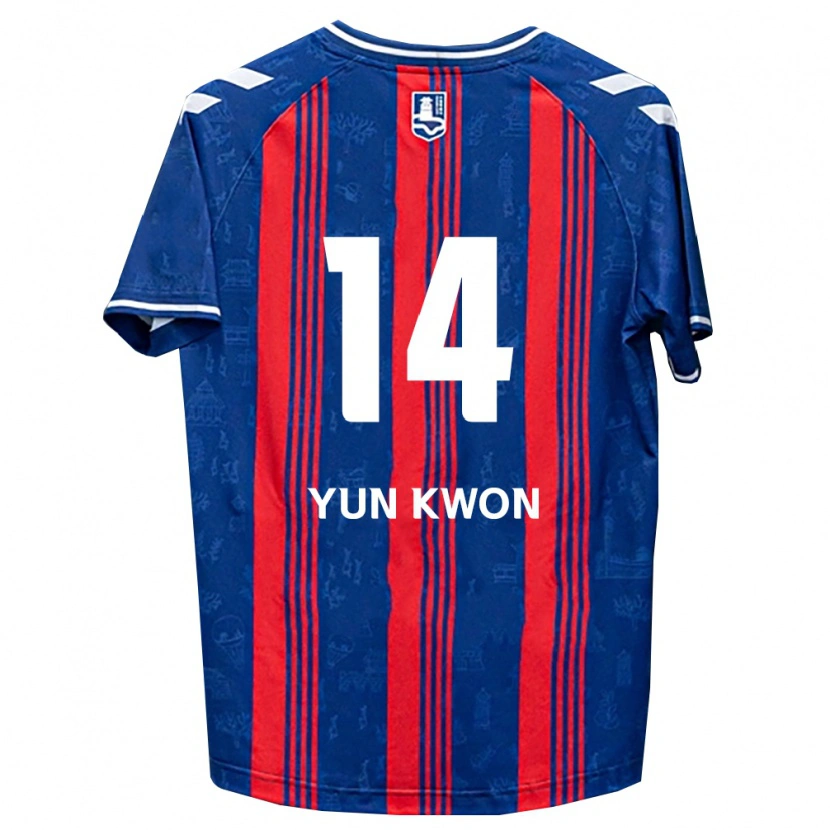 Danxen Homem Camisola Yun-Kwon Cho #14 Azul Vermelho Branco Principal 2026/27 Camisa