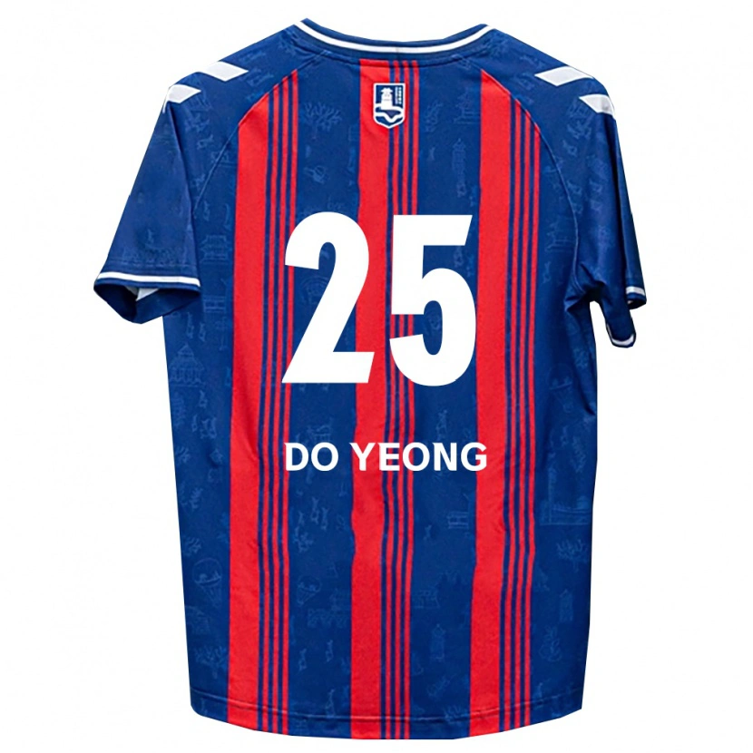 Danxen Homem Camisola Do-Yeong Kwon #25 Azul Vermelho Branco Principal 2026/27 Camisa