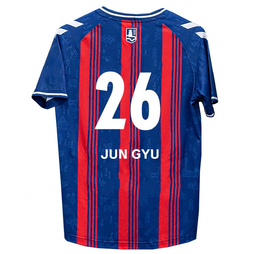 Danxen Homem Camisola Jun-Gyu Ahn #26 Azul Vermelho Branco Principal 2026/27 Camisa