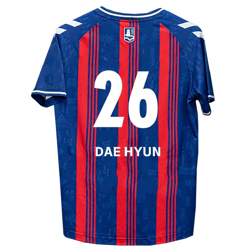 Danxen Homem Camisola Dae-Hyun Kim #26 Azul Vermelho Branco Principal 2026/27 Camisa