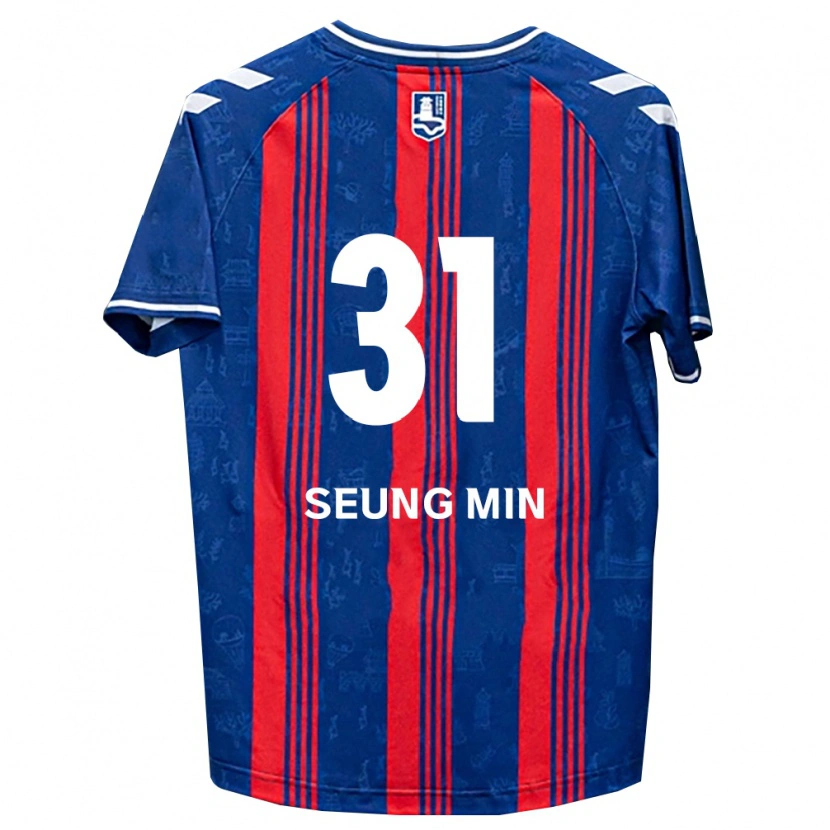 Danxen Homem Camisola Seung-Min Baek #31 Azul Vermelho Branco Principal 2026/27 Camisa