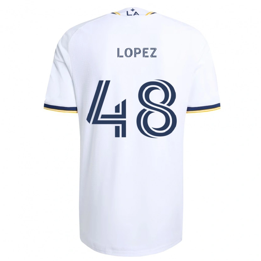 Danxen Homem Camisola Diego López #48 Azul E Branco Principal 2026/27 Camisa