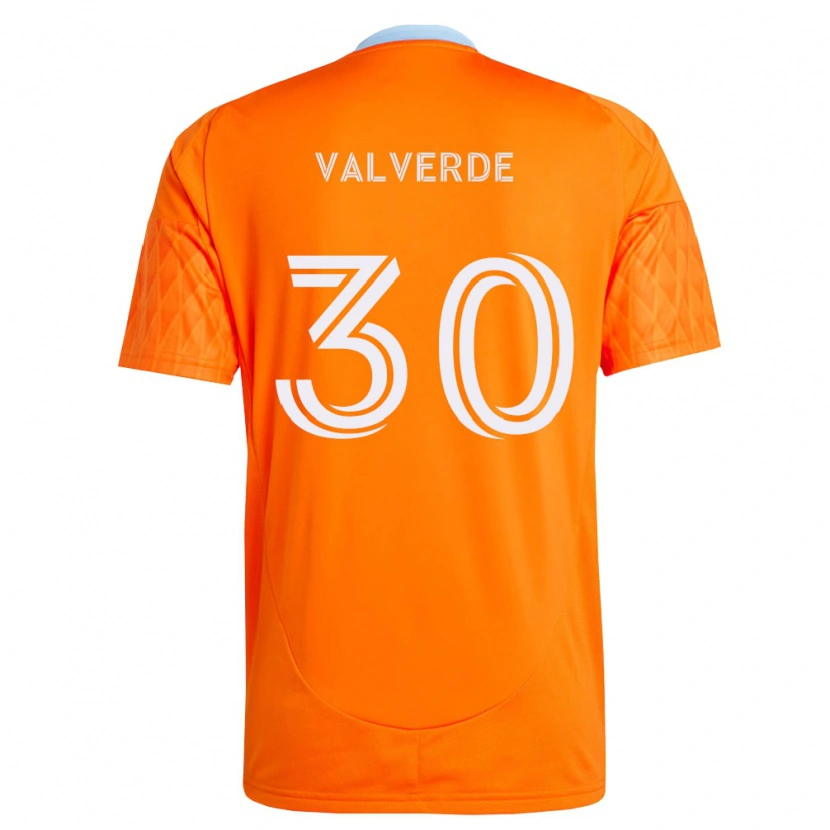 Danxen Homem Camisola Jefferson Valverde #30 Laranja Branco Principal 2026/27 Camisa