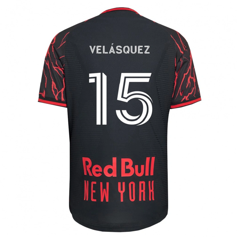 Danxen Homem Camisola Eric Velásquez #15 Vermelho Preto Branco Principal 2026/27 Camisa