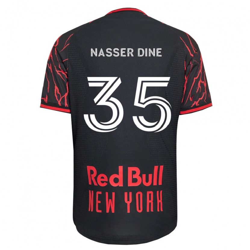 Danxen Homem Camisola Abdellahi Nasser Dine #35 Vermelho Preto Branco Principal 2026/27 Camisa
