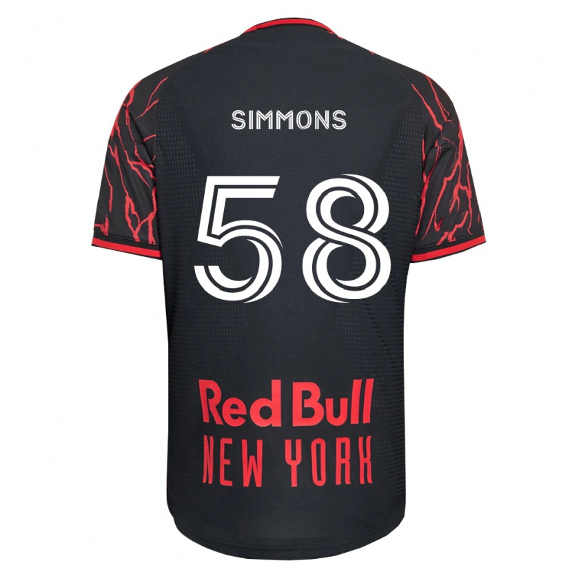 Danxen Homem Camisola Caleb Simmons #58 Vermelho Preto Branco Principal 2026/27 Camisa