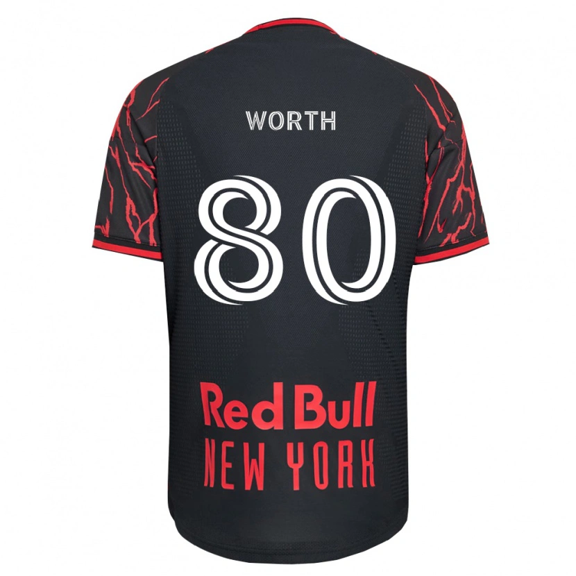 Danxen Homem Camisola Nate Worth #80 Vermelho Preto Branco Principal 2026/27 Camisa