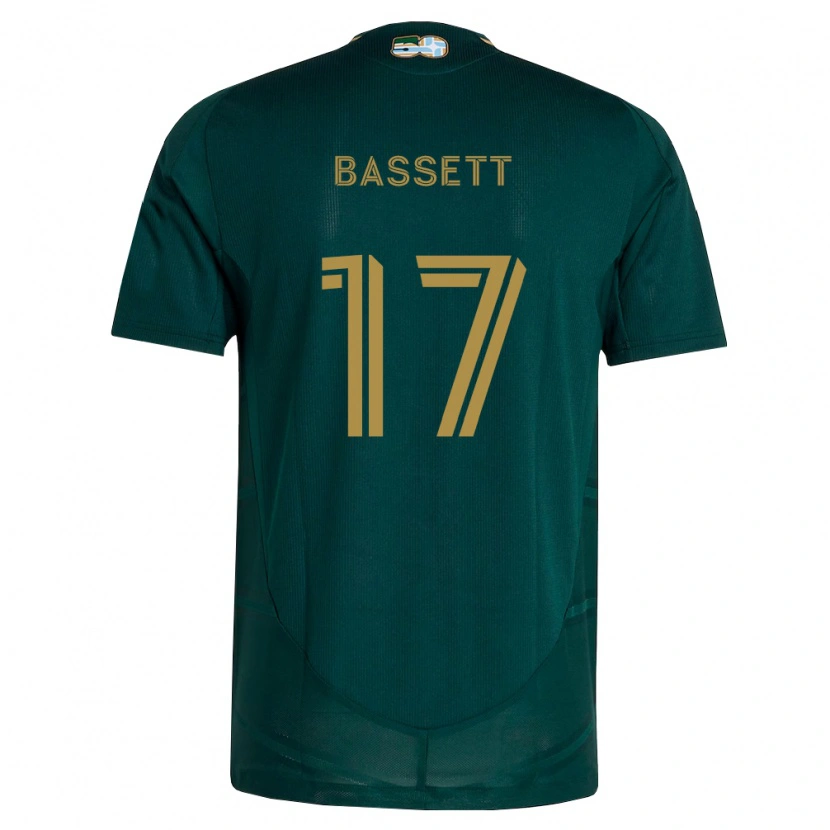 Danxen Homem Camisola Cole Bassett #17 Verde Escuro Marrom Principal 2026/27 Camisa