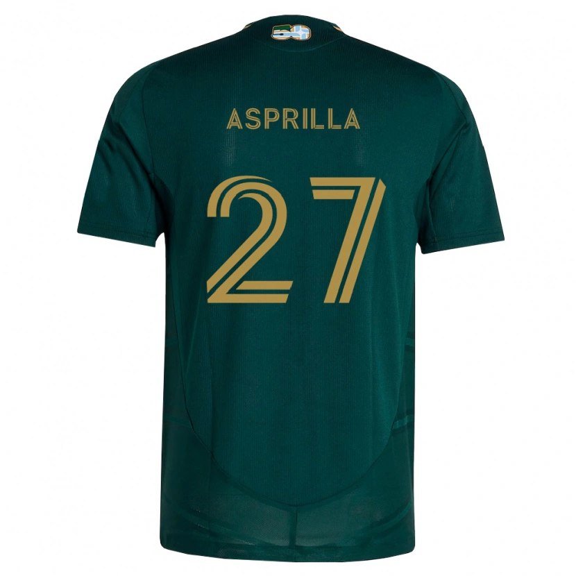 Danxen Homem Camisola Dairon Asprilla #27 Verde Escuro Marrom Principal 2026/27 Camisa
