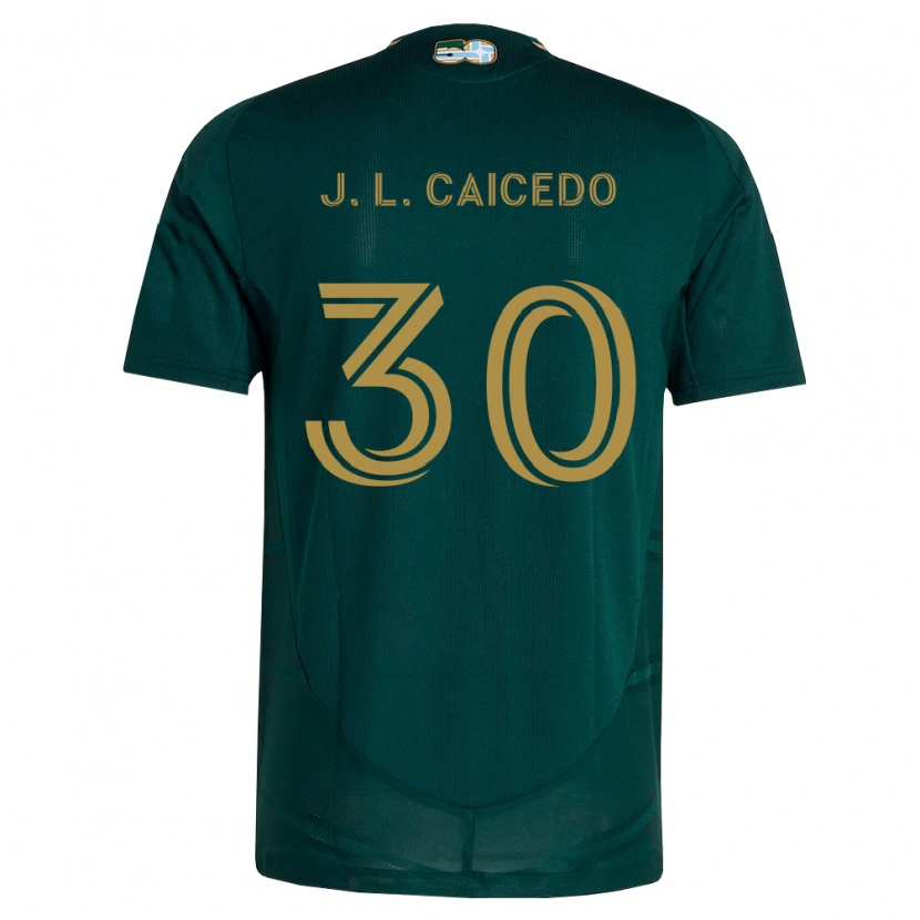 Danxen Homem Camisola José Caicedo #30 Verde Escuro Marrom Principal 2026/27 Camisa