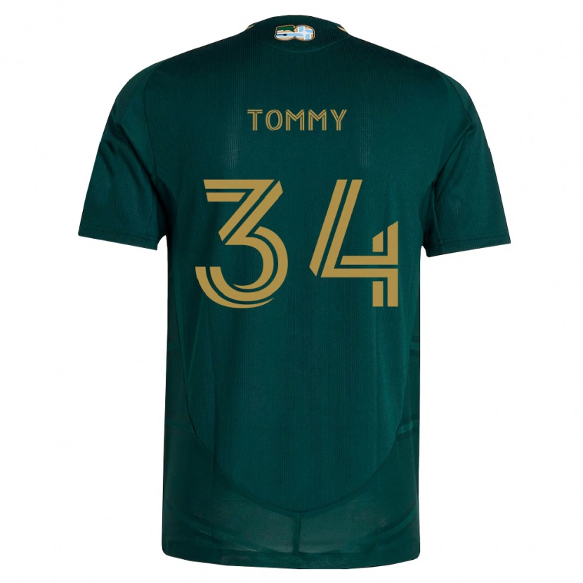Danxen Homem Camisola Calem Tommy #34 Verde Escuro Marrom Principal 2026/27 Camisa