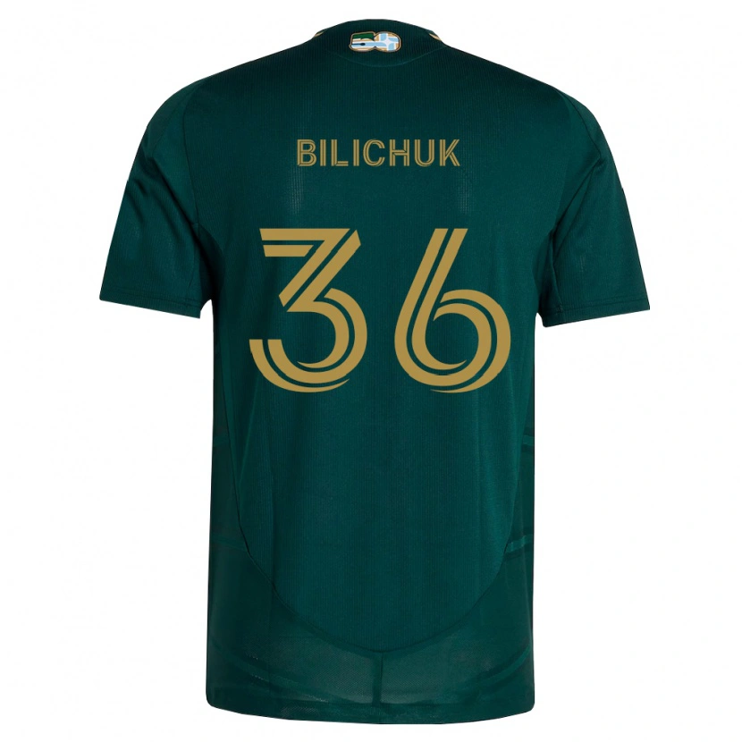 Danxen Homem Camisola Ryan Bilichuk #36 Verde Escuro Marrom Principal 2026/27 Camisa
