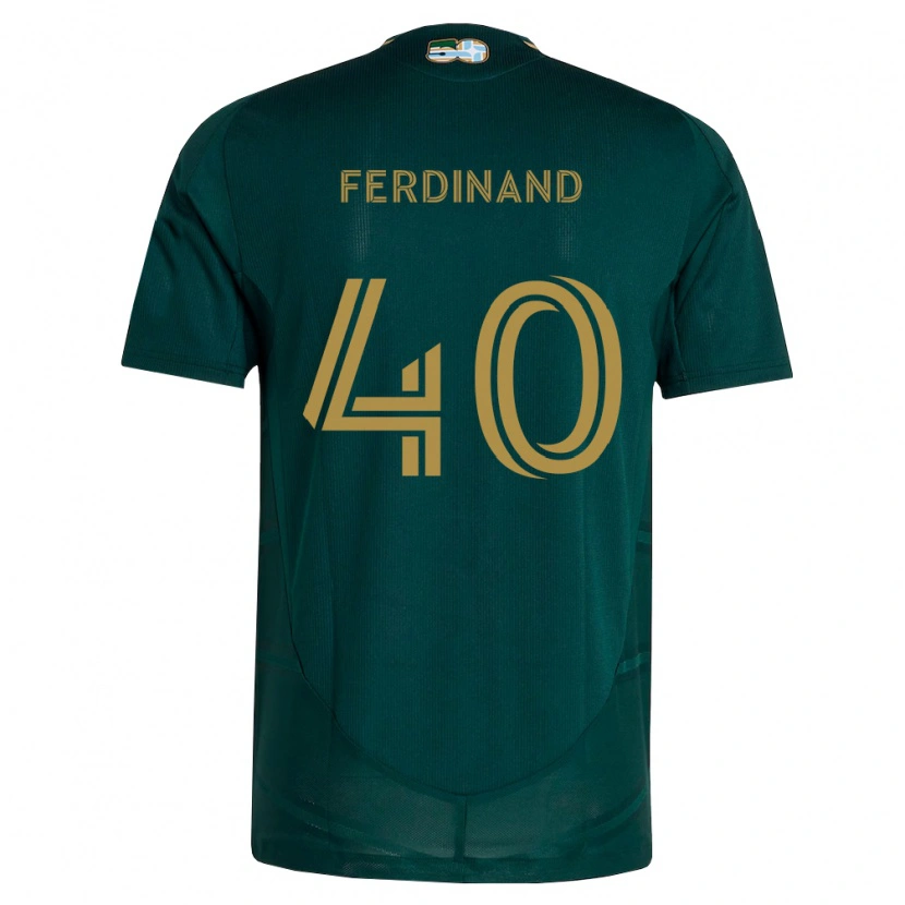 Danxen Homem Camisola Keesean Ferdinand #40 Verde Escuro Marrom Principal 2026/27 Camisa