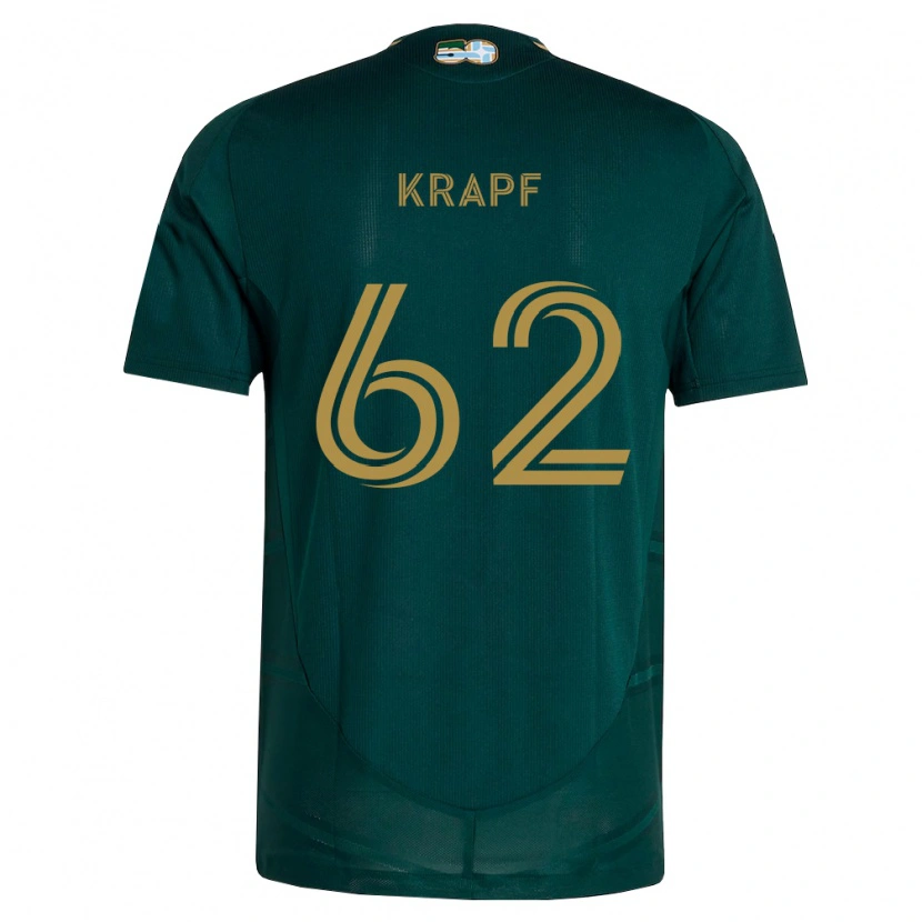 Danxen Homem Camisola Andrew Krapf #62 Verde Escuro Marrom Principal 2026/27 Camisa