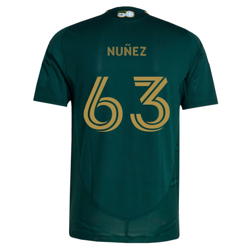 Danxen Homem Camisola Daniel Núñez #63 Verde Escuro Marrom Principal 2026/27 Camisa