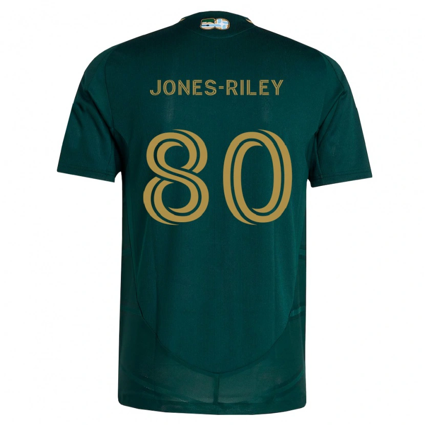 Danxen Homem Camisola Jaden Jones-Riley #80 Verde Escuro Marrom Principal 2026/27 Camisa