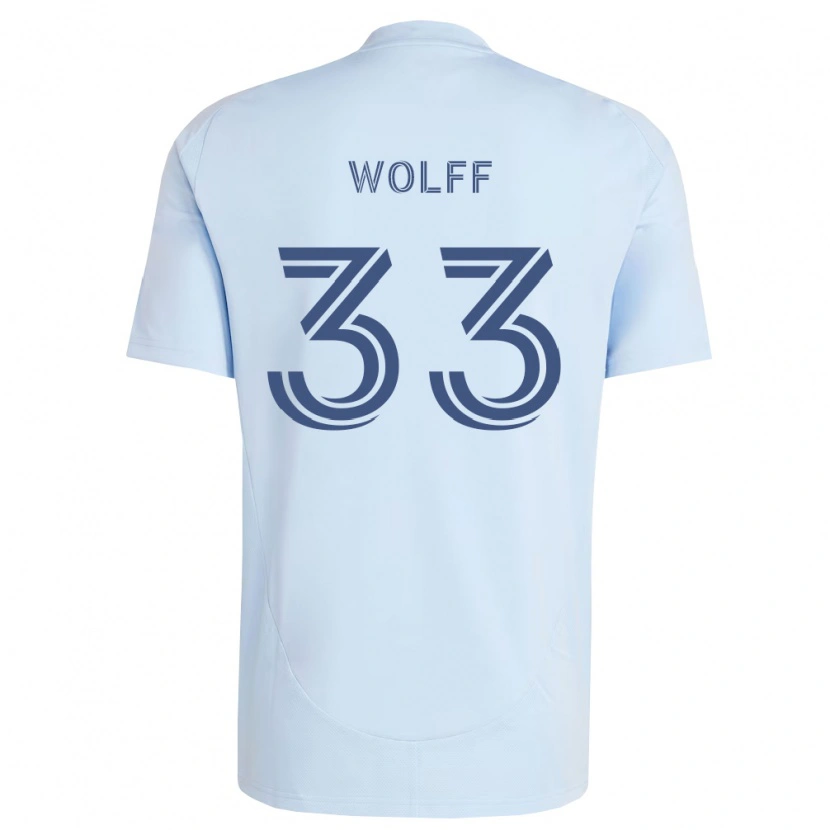 Danxen Homem Camisola Owen Wolff #33 Azul Claro Cinza Claro Principal 2026/27 Camisa