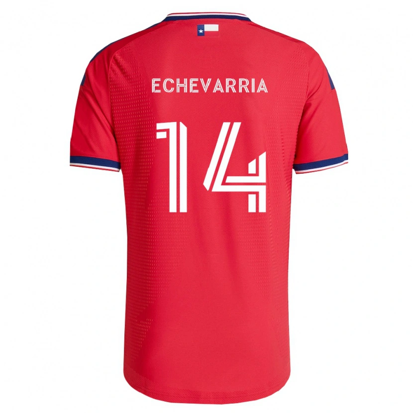 Danxen Homem Camisola Diego Echevarria #14 Vermelho Azul Branco Principal 2026/27 Camisa