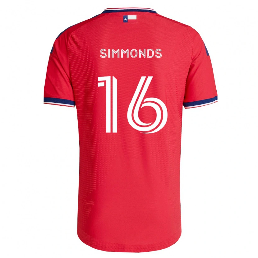 Danxen Homem Camisola Nicholas Simmonds #16 Vermelho Azul Branco Principal 2026/27 Camisa