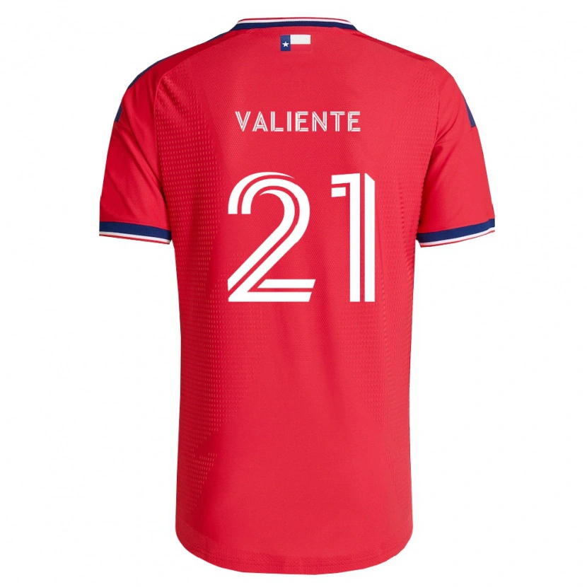 Danxen Homem Camisola Joaquín Valiente #21 Vermelho Azul Branco Principal 2026/27 Camisa