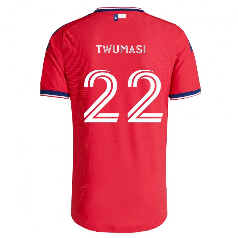 Danxen Homem Camisola Ema Twumasi #22 Vermelho Azul Branco Principal 2026/27 Camisa