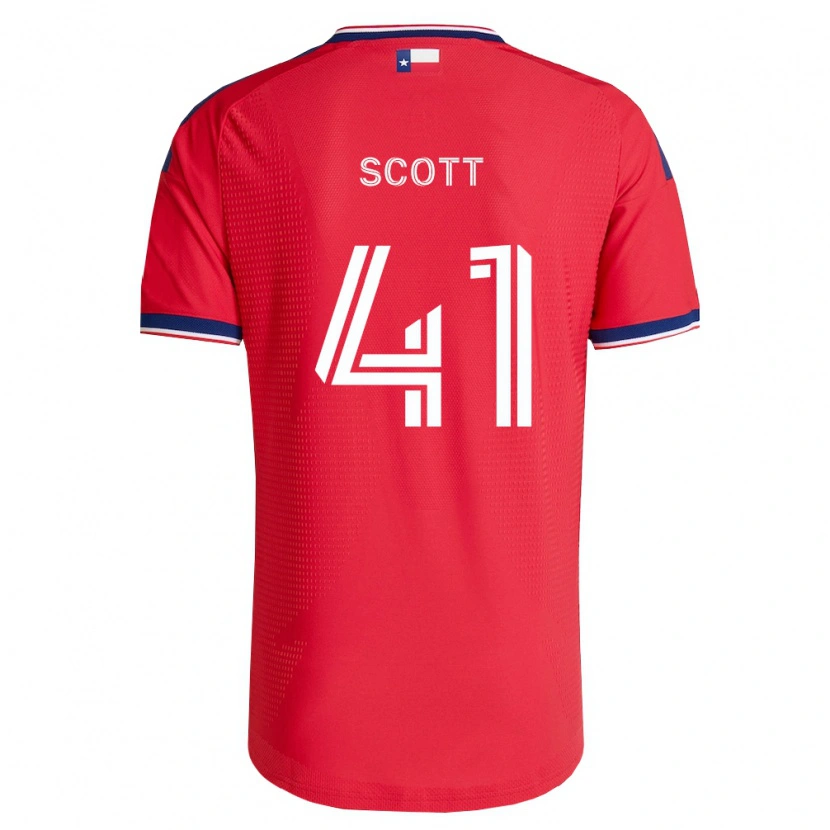 Danxen Homem Camisola Tarik Scott #41 Vermelho Azul Branco Principal 2026/27 Camisa