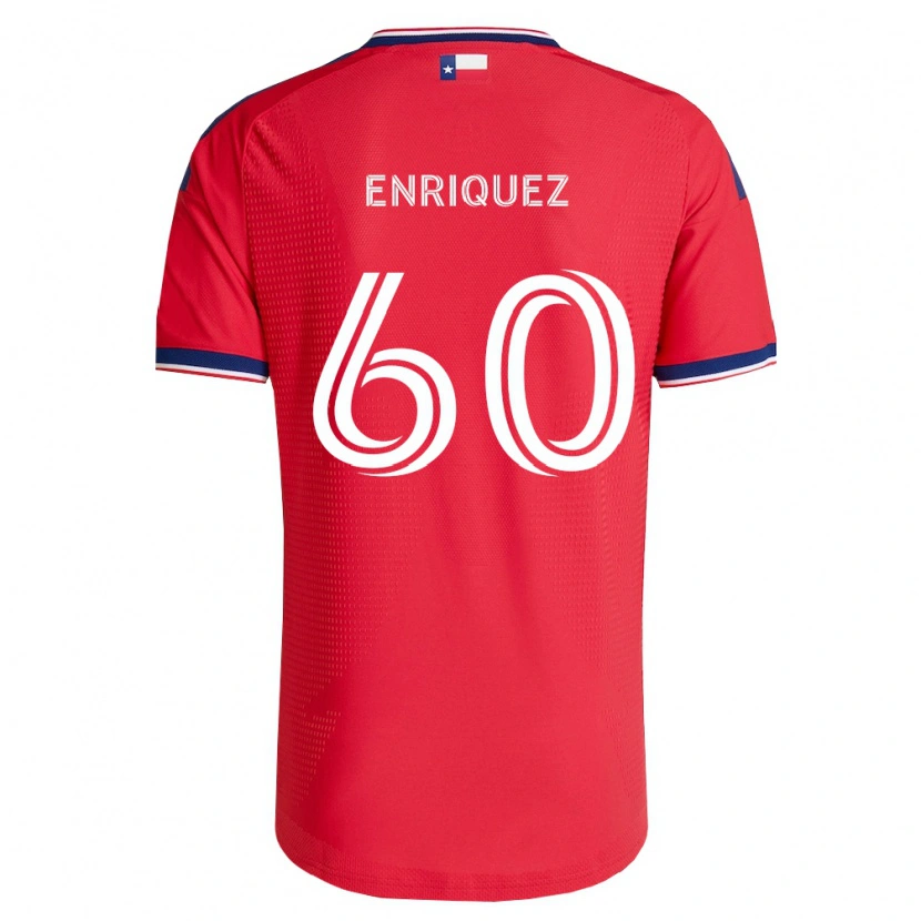Danxen Homem Camisola Fabian Enriquez #60 Vermelho Azul Branco Principal 2026/27 Camisa