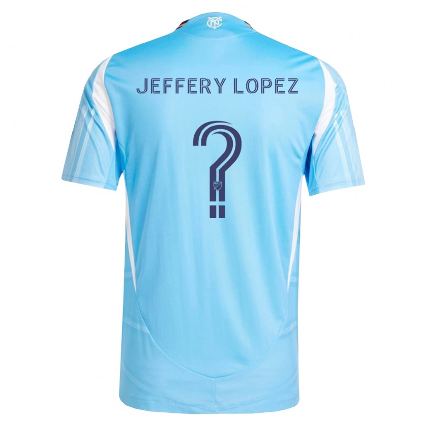 Danxen Homem Camisola Jeffery López #0 Azul Celeste Branco Principal 2026/27 Camisa