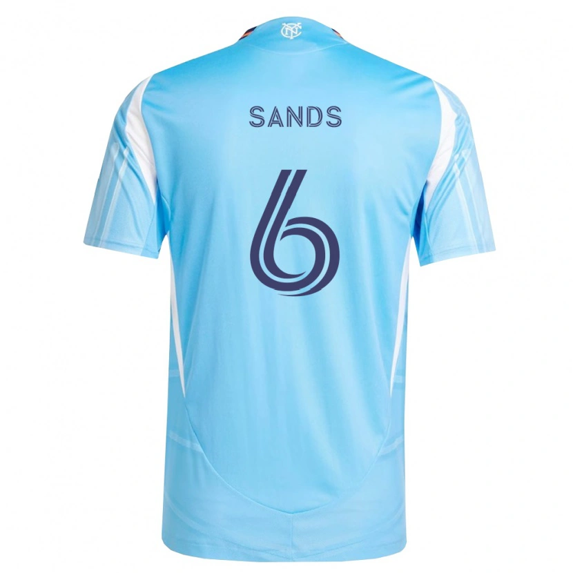 Danxen Homem Camisola James Sands #6 Azul Celeste Branco Principal 2026/27 Camisa