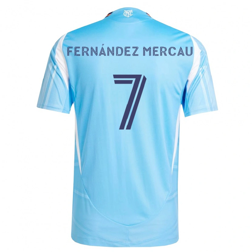 Danxen Homem Camisola Nicolás Fernández Mercau #7 Azul Celeste Branco Principal 2026/27 Camisa