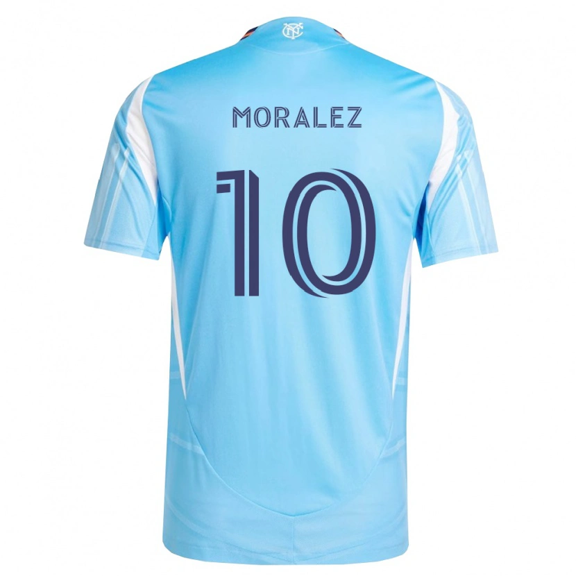 Danxen Homem Camisola Maxi Moralez #10 Azul Celeste Branco Principal 2026/27 Camisa