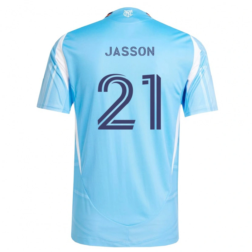 Danxen Homem Camisola Andres Jasson #21 Azul Celeste Branco Principal 2026/27 Camisa