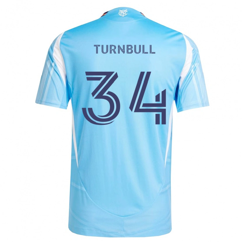 Danxen Homem Camisola Stephen Turnbull #34 Azul Celeste Branco Principal 2026/27 Camisa