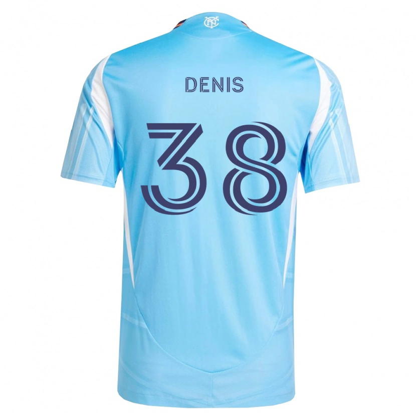 Danxen Homem Camisola John Denis #38 Azul Celeste Branco Principal 2026/27 Camisa