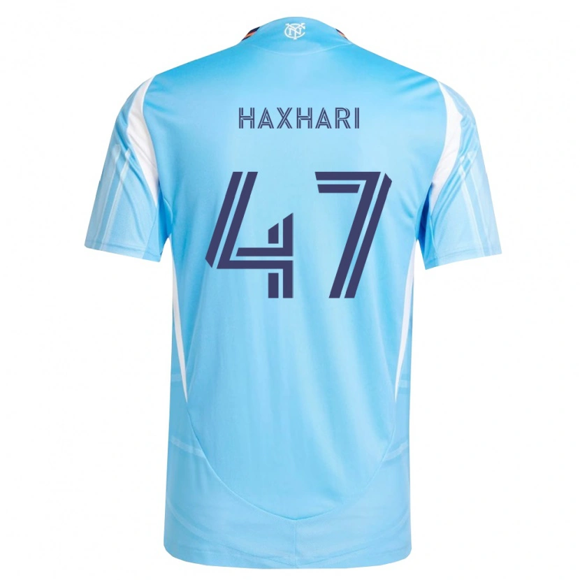 Danxen Homem Camisola Klevis Haxhari #47 Azul Celeste Branco Principal 2026/27 Camisa