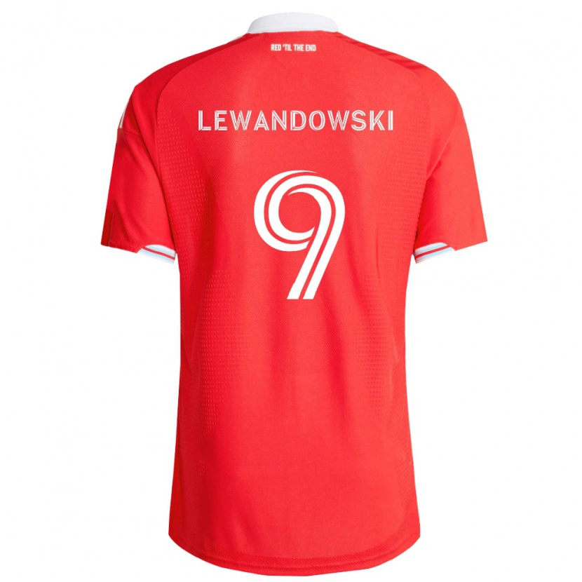 Danxen Homem Camisola Robert Lewandowski #9 Vermelho Azul Profundo Branco Principal 2026/27 Camisa