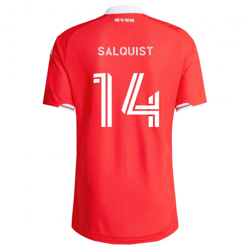 Danxen Homem Camisola Tobias Salquist #14 Vermelho Azul Profundo Branco Principal 2026/27 Camisa
