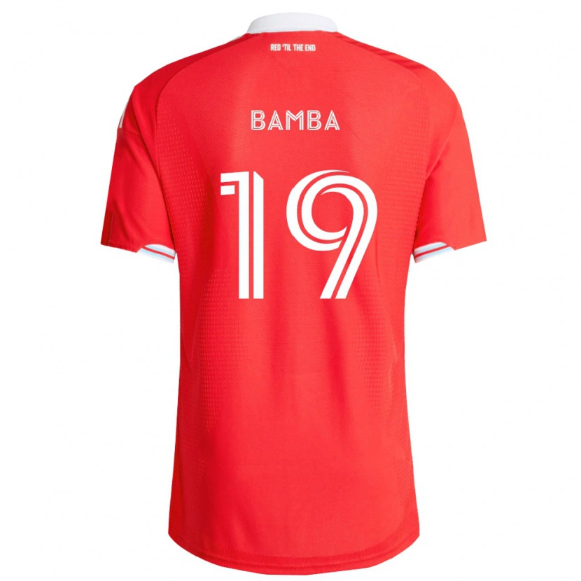 Danxen Homem Camisola Jonathan Bamba #19 Vermelho Azul Profundo Branco Principal 2026/27 Camisa